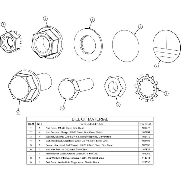 Wall Mount Master Bolt Pack